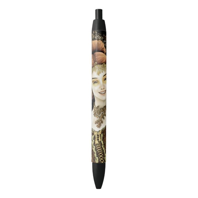 Bolígrafo De Tinta Negra Princesa de Otoño (Frente vertical)