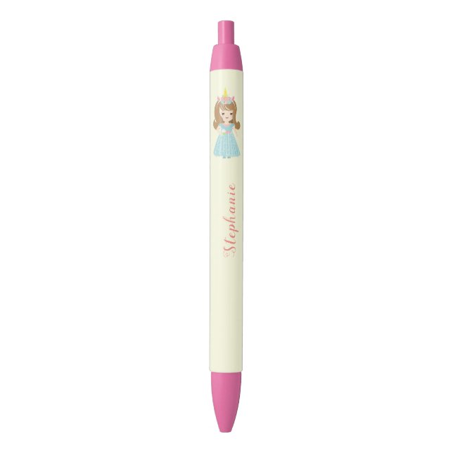 Bolígrafo De Tinta Negra Princesa de Unicorn (Frente vertical)