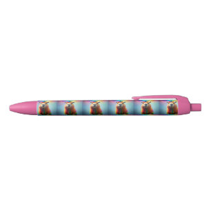Bolígrafo De Tinta Negra Prismhorn: El Capybaraicorn Arcoíris