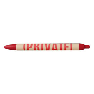 Bolígrafo De Tinta Negra Privado