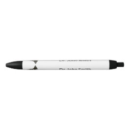 Bolígrafo De Tinta Negra Profesional Caduceo Médico Simple Negro Blanco