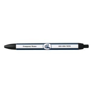 Bolígrafo De Tinta Negra Programa de promoción de blancos y azules de Finan