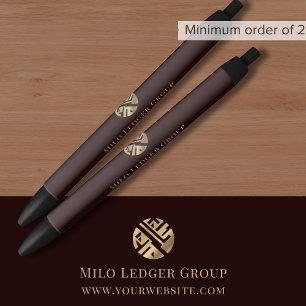 Bolígrafo De Tinta Negra Promoción del logotipo del Personalizado de nombre