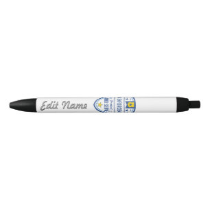 Bolígrafo De Tinta Negra Proteja y sirva la insignia de la policía