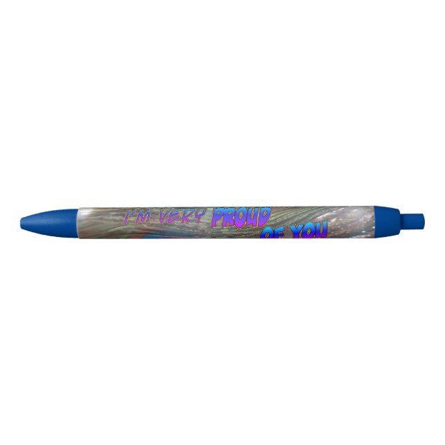 Bolígrafo De Tinta Negra Proud Peacock Feathers Pen (Anverso)