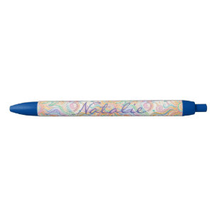 Bolígrafo De Tinta Negra Psicodélico Acuarela Suave Hippie