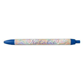 Bolígrafo De Tinta Negra Psicodélico Acuarela Suave Hippie