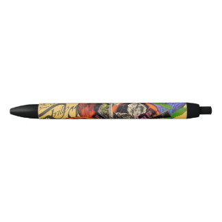 Bolígrafo De Tinta Negra Psicodélico amarillo