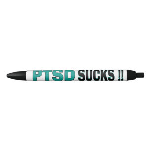BOLÍGRAFO DE TINTA NEGRA PTSD SUCKS