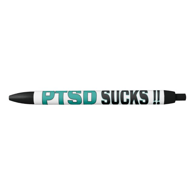 BOLÍGRAFO DE TINTA NEGRA PTSD SUCKS (Anverso)