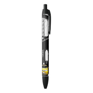 Bolígrafo De Tinta Negra Puente de Brooklyn Nyc Taxi Amarillo Plantilla Nue