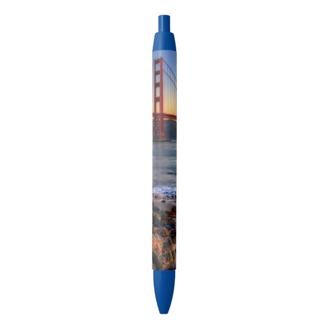 Bolígrafo De Tinta Negra Puente Golden Gate del rastro de San Francisco Bay (Frente vertical)