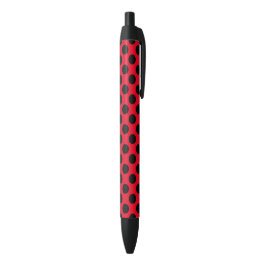 Bolígrafo De Tinta Negra Punto rojo y negro