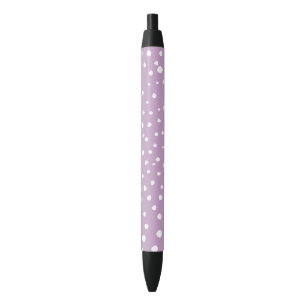 Bolígrafo De Tinta Negra Puntos Dalmatianos Lilac, Puntos Dalmatianos, Dota
