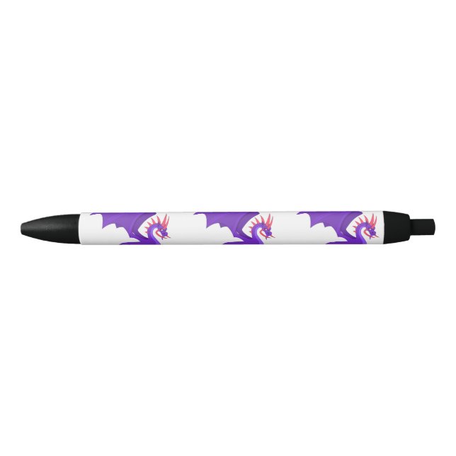 Bolígrafo De Tinta Negra Purple dragon cartoon (Anverso)