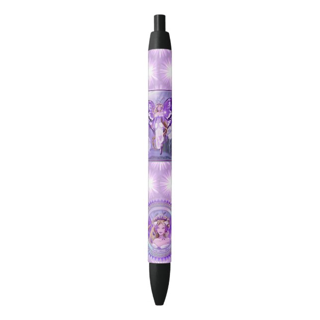 Bolígrafo De Tinta Negra Purple Subn Fairy Pen (Frente vertical)