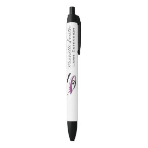 Bolígrafo De Tinta Negra Púrpura Ojo pestañas largas Icono de extensión de 