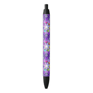 Bolígrafo De Tinta Negra Púrpura W2