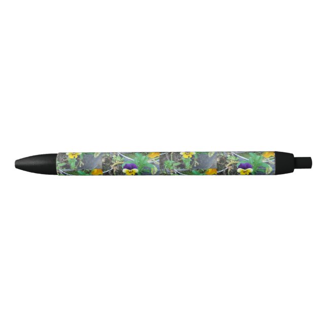 Bolígrafo De Tinta Negra Púrpura y amarilla (Anverso)