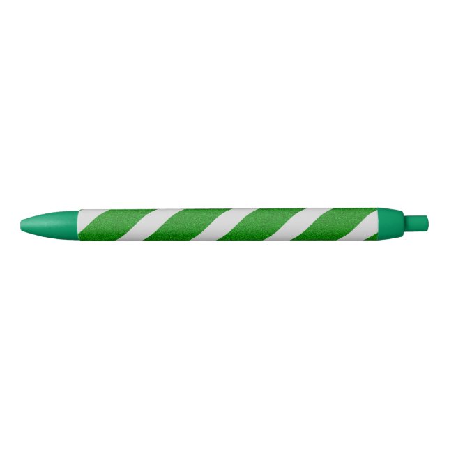 Bolígrafo De Tinta Negra Purpurina de banda verde (Anverso)