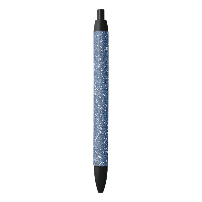 Bolígrafo De Tinta Negra Purpurina de Blue Faux (Frente vertical)
