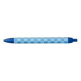 Bolígrafo De Tinta Negra Purpurina de cuadros azules