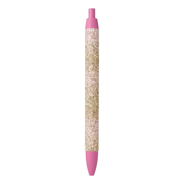 Bolígrafo De Tinta Negra Purpurina Ombre Glitzy Girly Sparkle Ombre (Frente vertical)