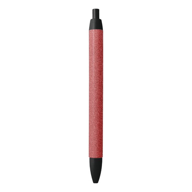 Bolígrafo De Tinta Negra Purpurina Rojo, Esparkle, Fondo Purpurina (Frente vertical)