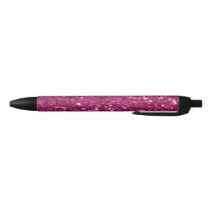 Bolígrafo De Tinta Negra Purpurina Rosa Sparkly