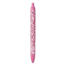 Bolígrafo De Tinta Negra Purpurina rosado confetti