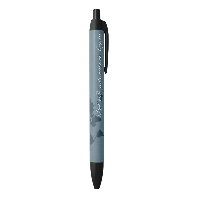 Bolígrafo De Tinta Negra Que comience la aventura (Parte inferior (Vertical))