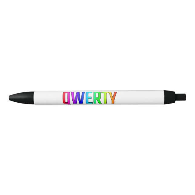 BOLÍGRAFO DE TINTA NEGRA QWERTY (Anverso)