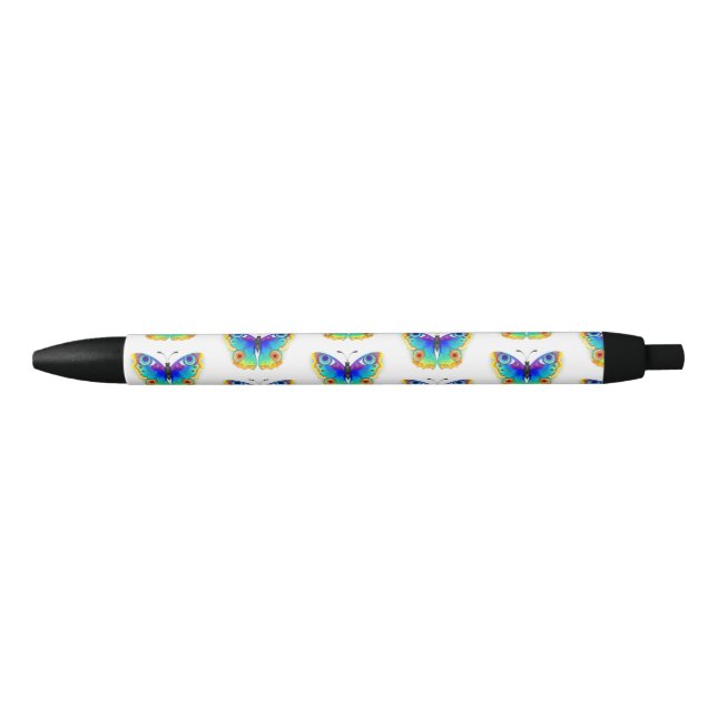 Bolígrafo De Tinta Negra Rainbow Butterfly Peacock Eye (Anverso)