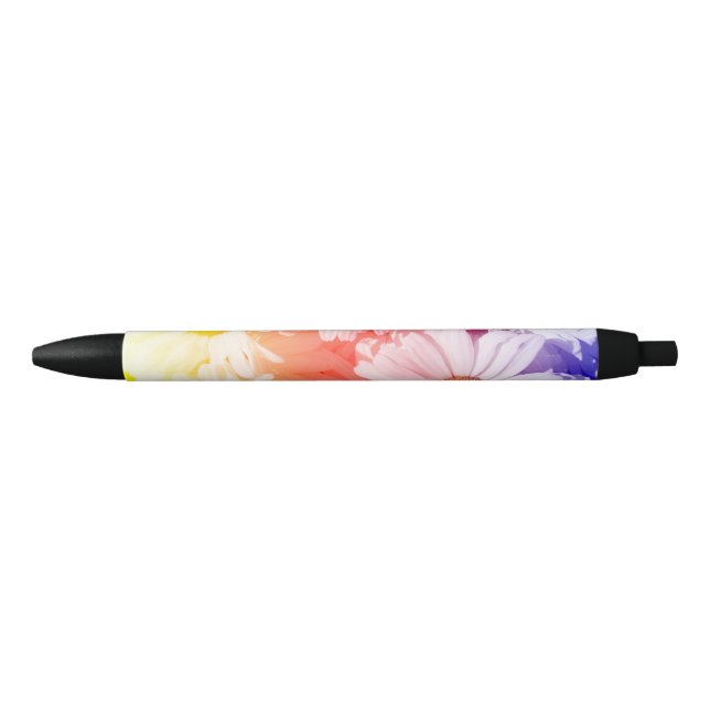Bolígrafo De Tinta Negra Rainbow Daisies Pen (Anverso)