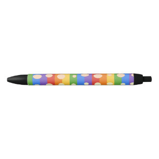 BOLÍGRAFO DE TINTA NEGRA RAINBOW DOT STRIPES