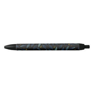 Bolígrafo De Tinta Negra Ramas acuáticas elegantes