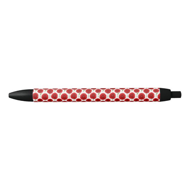 Bolígrafo De Tinta Negra Ramo de Gerbera Daisy Roja (Anverso)