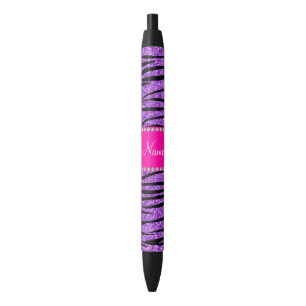 Bolígrafo De Tinta Negra Raya púrpura en colores pastel conocida del rosa
