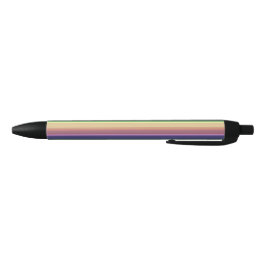 Bolígrafo De Tinta Negra Rayas de arco iris mudas