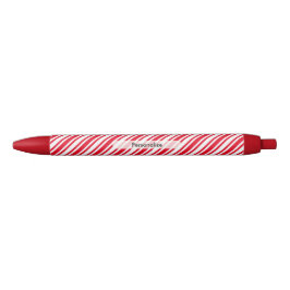 Bolígrafo De Tinta Negra Rayas Personalizadas de Caramelo Clásico