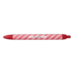 Bolígrafo De Tinta Negra Rayas Personalizadas de Caramelo Clásico