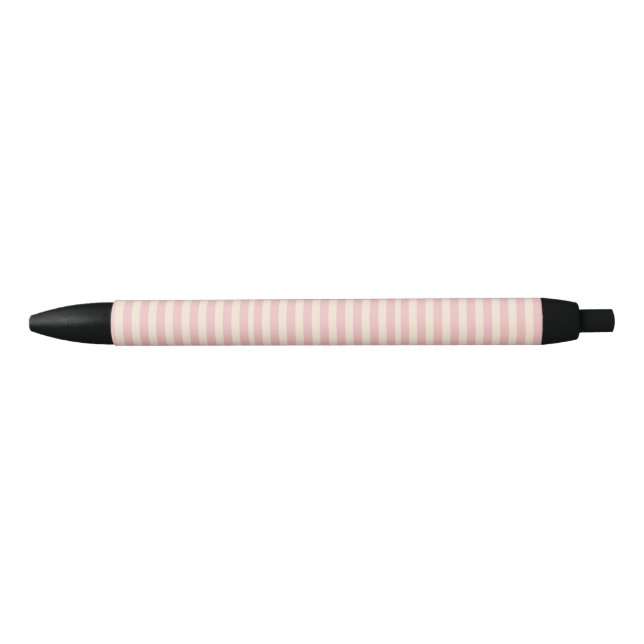 Bolígrafo De Tinta Negra Rayas Rosa de Bebe (Anverso)