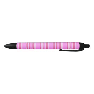 Bolígrafo De Tinta Negra Rayas rosas