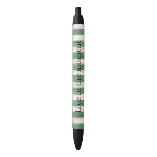 Bolígrafo De Tinta Negra Rayas Verdes de Crema de Navidad
