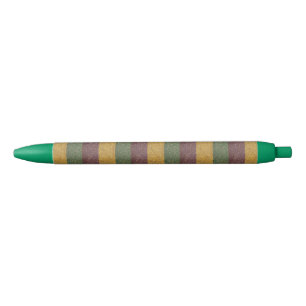 Bolígrafo De Tinta Negra Rayas vintage de Mardi Gras