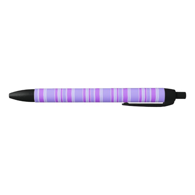 Bolígrafo De Tinta Negra Rayas violetas (Parte de abajo)