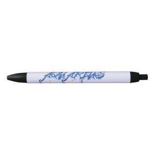 Bolígrafo De Tinta Negra Reflexión de Acuario