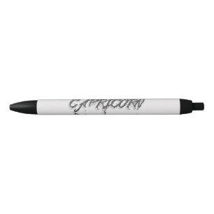 Bolígrafo De Tinta Negra Reflexión de Capricornio