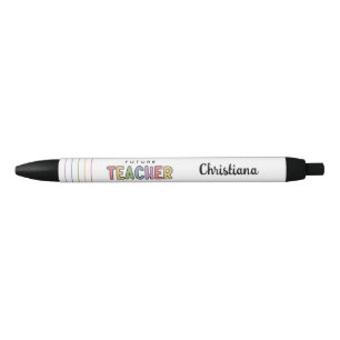 Bolígrafo De Tinta Negra Regalo Colorido Personalizado para Futuro Maestro