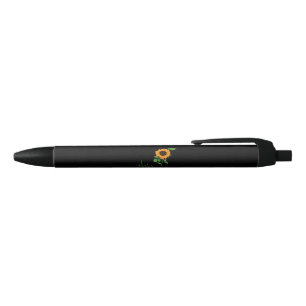 Bolígrafo De Tinta Negra Regalo de flor de girasol